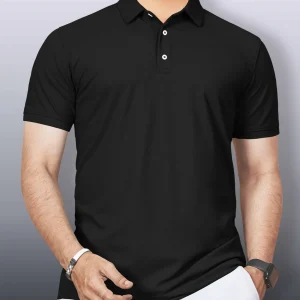 VeBNoR Men Solid Polo Neck Polyester Dark Green T-Shirt